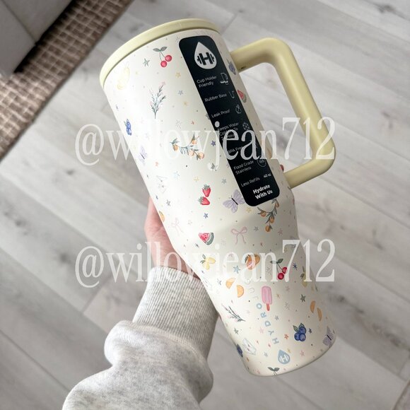 “Berries and Cream" Acta HydroJug 40 oz Traveler Tumbler - Limited Edition - Picture 12 of 12